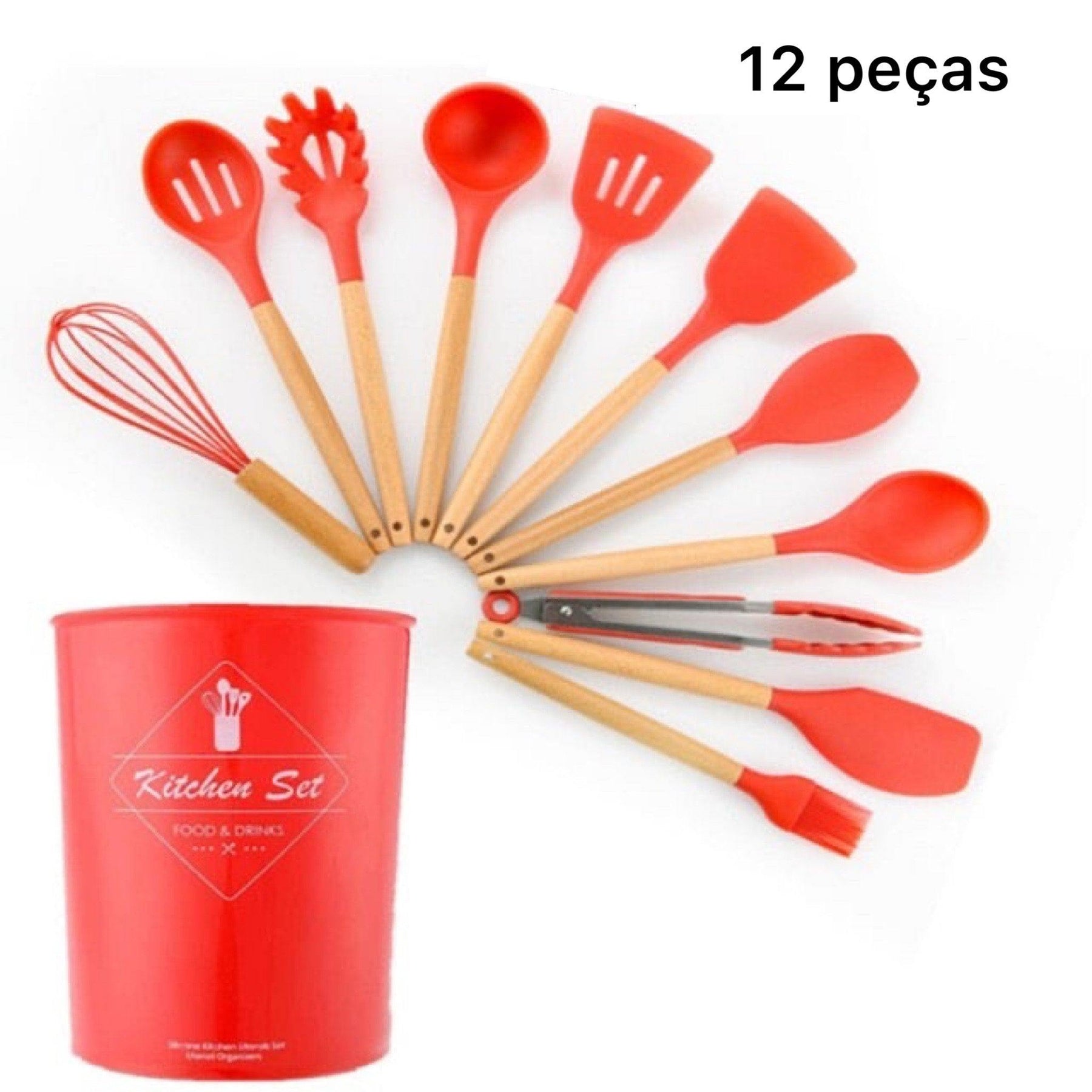 Conjunto de Utensílios Silicone KitchenGlow