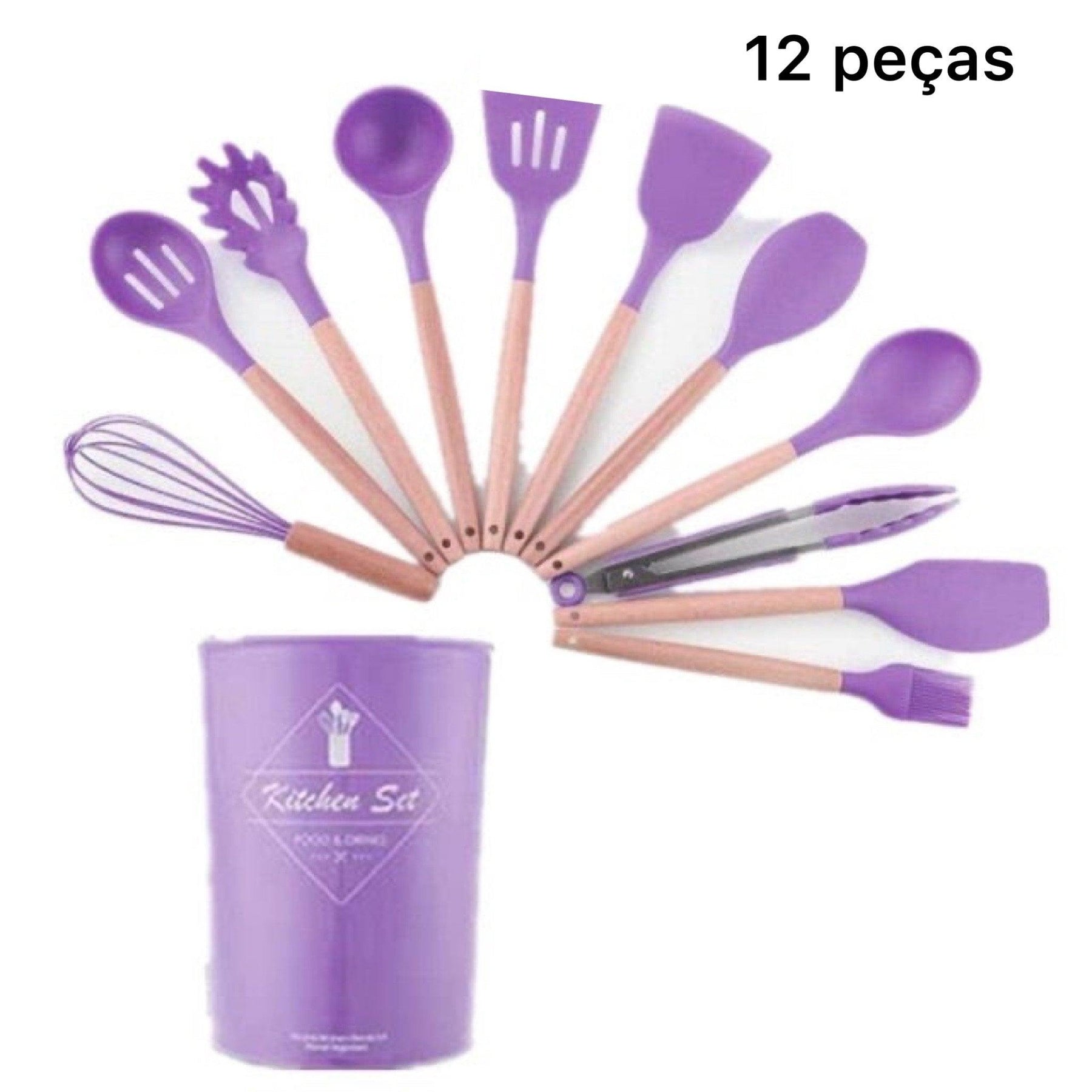 Conjunto de Utensílios Silicone KitchenGlow