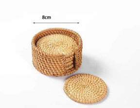 Conjunto Sousplat De Rattan - 6 peças