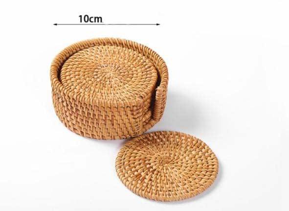 Conjunto Sousplat De Rattan - 6 peças