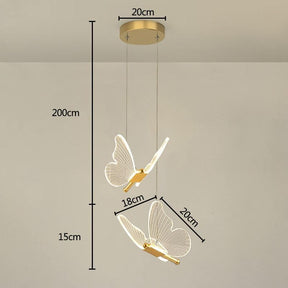 Linha de iluminação Butterfly - metal & led acrílico