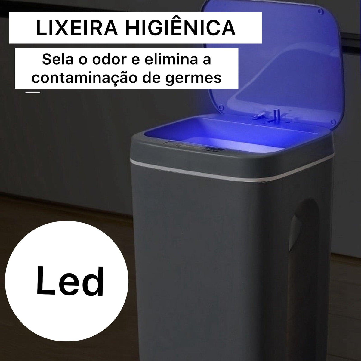 Lixeira Home Stok Ultra Moderna Com Sensor Automático