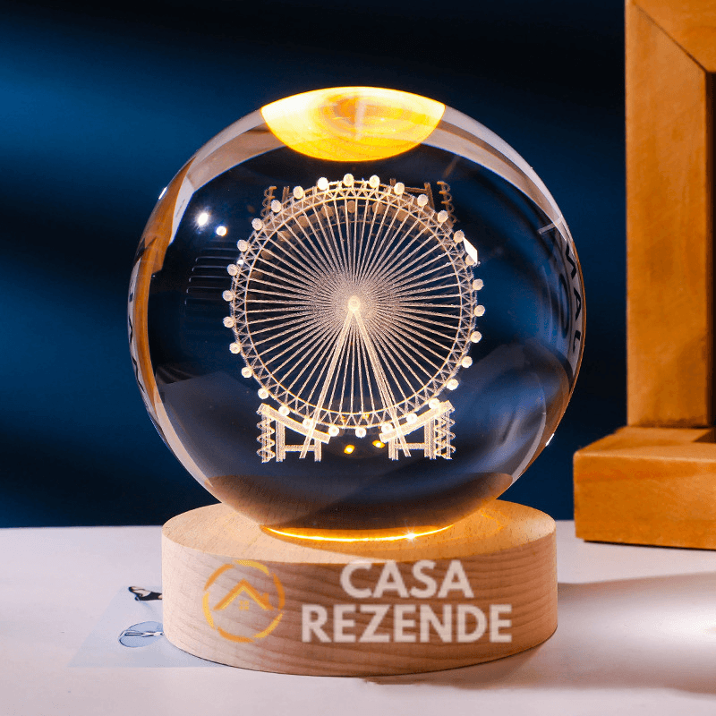 Luminária Decorativa Espacial 3D - Crystal Space Lamp