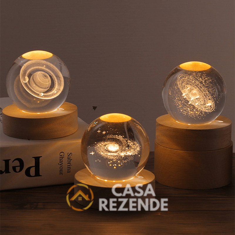 Luminária Decorativa Espacial 3D - Crystal Space Lamp