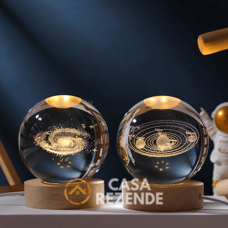 Luminária Decorativa Espacial 3D - Crystal Space Lamp