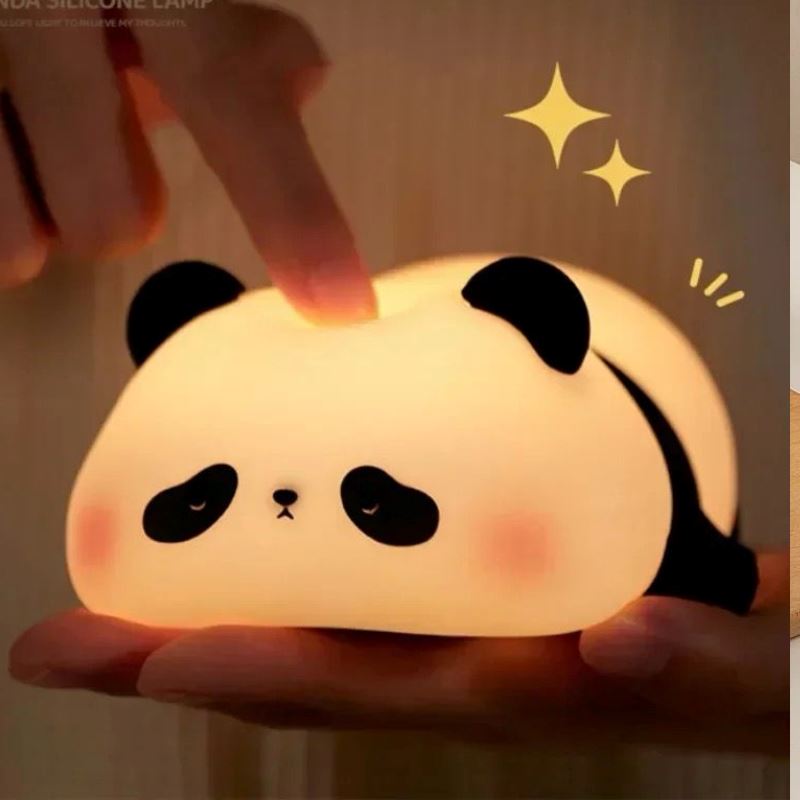 Luminária Infantil em Silicone Panda Dorminhoco