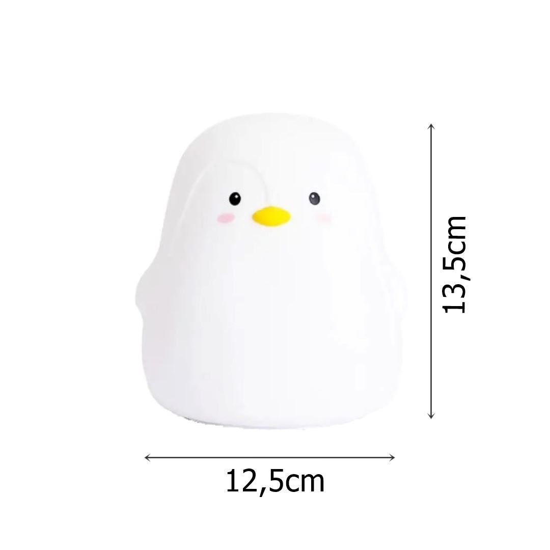 Luminária Infantil em Silicone Pinguim