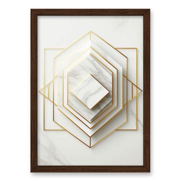 Quadro Caleidoscópio Dourado