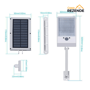 Refletor Solar 48 LEDs, com Sensor de Movimento- Zende™